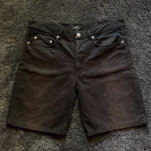 A.P.C. Gabardine Cotton Shorts M Black APC